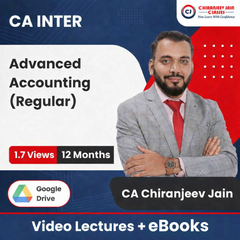 CA Inter Advanced Accounting (Regular) Video Lectures by CA Chiranjeev Jain (Google Drive + eBooks, 12 Months, 1.7 Views)