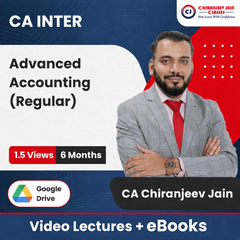 CA Inter Advanced Accounting (Regular) Video Lectures by CA Chiranjeev Jain (Google Drive + eBooks, 6 Months, 1.5 Views)