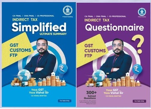 CA Final Indirect Tax (Simplified + Questionnaire) Combo Book Set by CA Vishal Bhattad