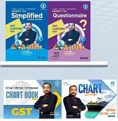 CA Final Indirect Tax (Simplified + Questionnaire + Chart) Combo Book Set by CA Vishal Bhattad