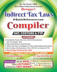 Aadhyas Indirect Tax Laws A Quick Referencer Compiler Book for CA/CMA Final, CS Professional (New Syllabus) by Dr Vandana Bangar, Dr Yogendra Bangar