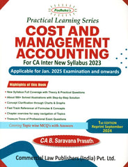 Commercial's Padhuka's (Practical Learning Series) Cost & Management Accounting Book for CA Inter (2023 Scheme) by CA B Saravana Prasath