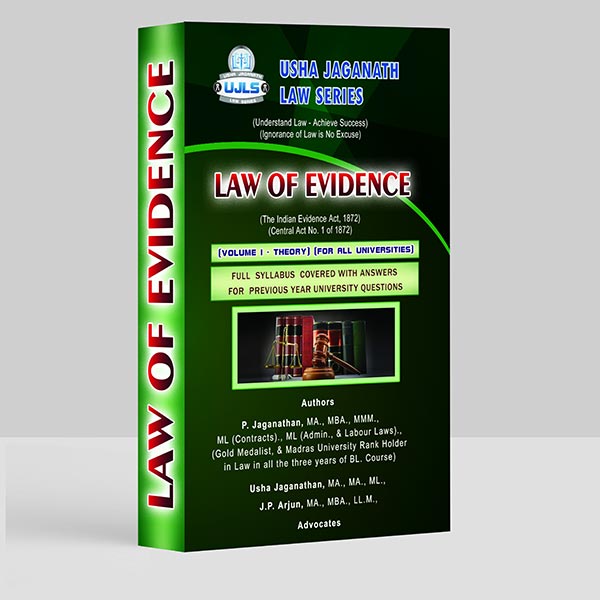 Law of Evidence Book for LLB by P Jaganathan, Usha Jaganathan, JP Arjun