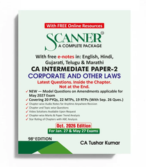 Shuchita Prakashan's CA Inter Paper 2 (Corporate and Other Laws) Scanner - Book By CA Tushar Kumar