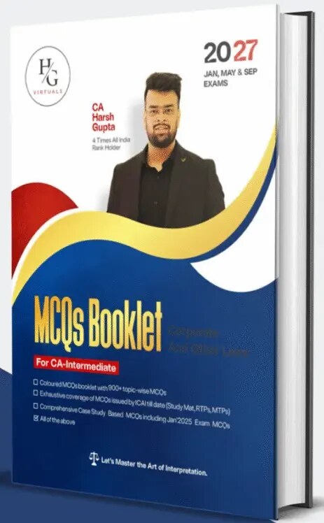 CA Inter Corporate and Other Laws MCQ Booklet by CA Harsh Gupta