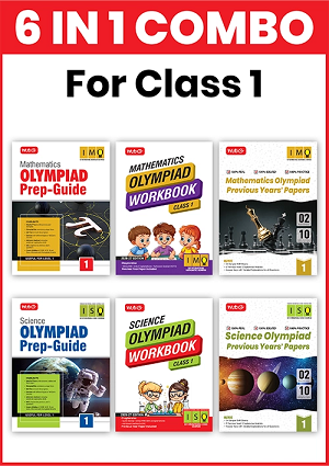Class-1 (Mathematics and Science) IMO-ISO Olympiad Workbook, Prep-Guide and Previous Years Papers (PYQs) Books (6 IN 1 COMBO) By MTG Learning