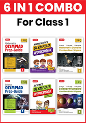 Class-1 (Mathematics and Science) IMO-ISO Olympiad Workbook, Prep-Guide and Previous Years Papers (PYQs) Books (6 IN 1 COMBO) By MTG Learning