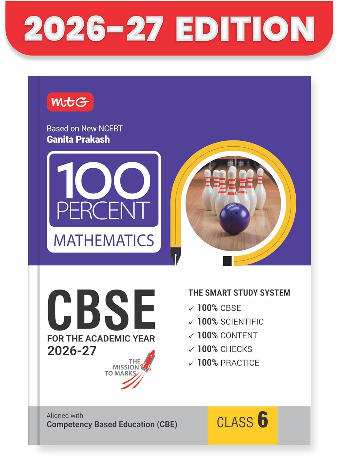 100 Percent NCERT & CBSE Mathematics Class 6 - Book By MTG Learning