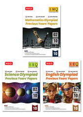 IMO-ISO-IEO Class-10 Olympiad Previous Years Papers (PYP) Mathematics, Science and English Combo Pack - Books By MTG Learning