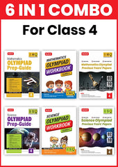Class-4 (Mathematics and Science) IMO-ISO Olympiad Workbook, Prep-Guide and Previous Years Papers (PYQs) – 6 IN 1 COMBO By MTG Learning