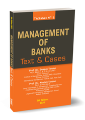 Taxmann's Management of Banks (Text & Cases) - Book By Deepak Tandon, Neelam Tandon