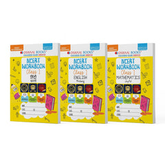NCERT Workbook for Class 1 (Hindi Saarangi, English Mridang and Mathematics Joyful) Set of 3 Books by Oswaal Books
