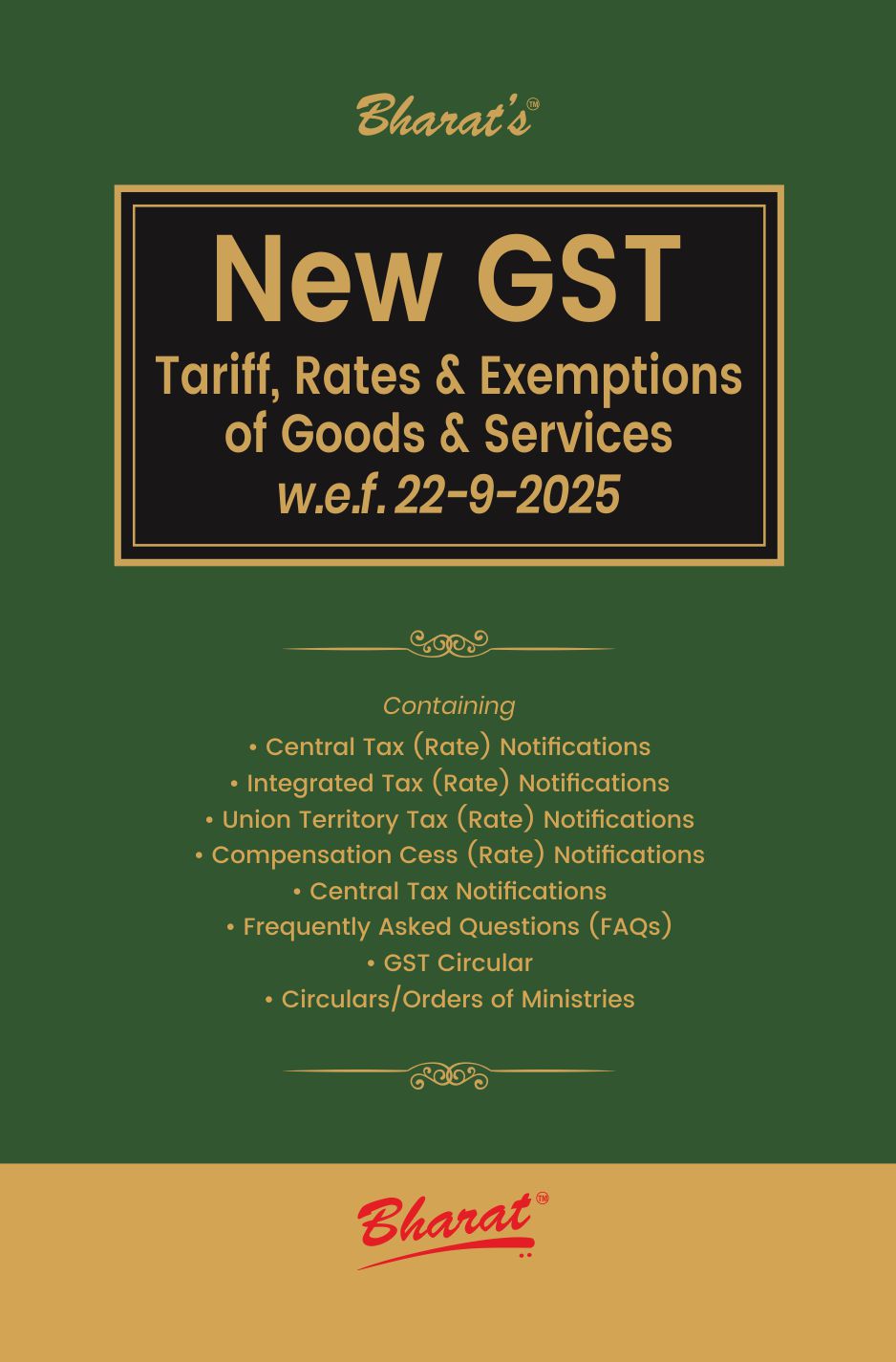 Bharat's New GST Tariff, Rates & Exemptions of Goods & Services