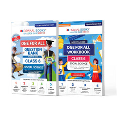 One For All Question Bank + One For All Workbook (NCERT & CBSE) for Class 6 Social Science (Set of 2 Books) by Oswaal Books