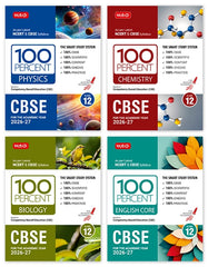 100 Percent NCERT and CBSE Class 12 - Physics, Chemistry, Biology & English Combo By MTG Learning
