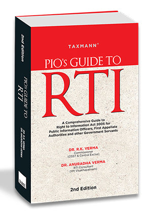 PIO's Guide to RTI book by R.K. Verma,Anuradha Verma