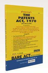Commercial's Patents Act, 1970 Bare Act book - BuyTestSeries.in