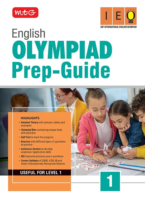 Olympiad Prep-Guide (OPG) Class 1 English (IEO) book by MTG Learning