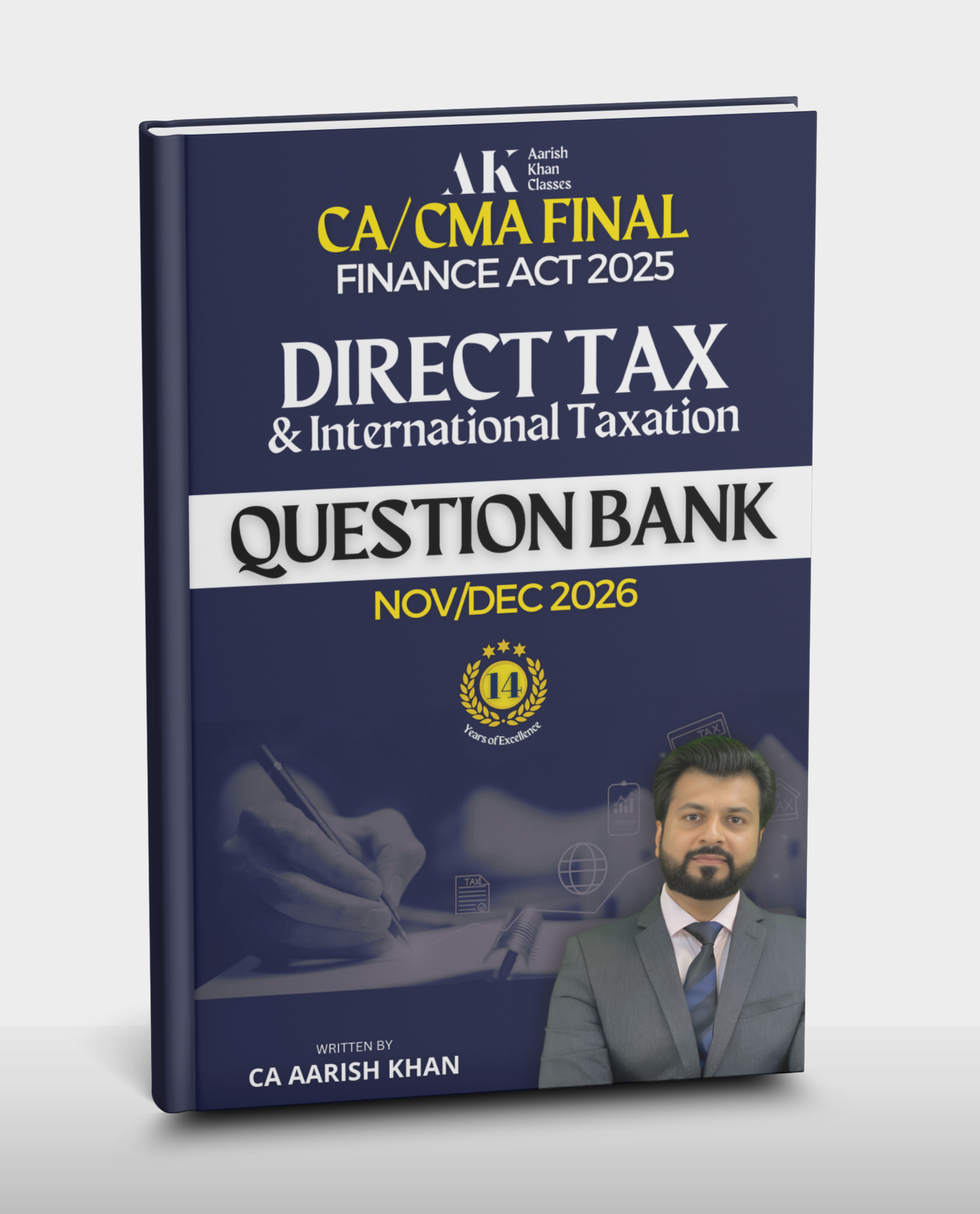 CA/CMA Final Direct Tax & International Taxation (Question Bank) Book by CA Aarish Khan - BuyTestSeries.in