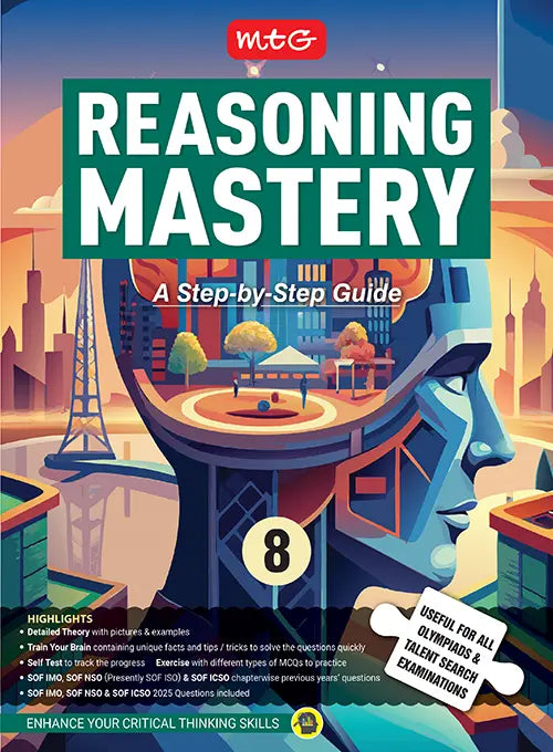 Class-8 Reasoning Mastery Step-by-Step Guide - Book MTG Learning