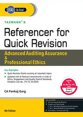 Taxmann's CA Final Full Combo Advanced Auditing Assurance & Professional Ethics (Class Notes + Cracker + Study Material + Referencer - Set of 4 Books) By CA Pankaj Garg