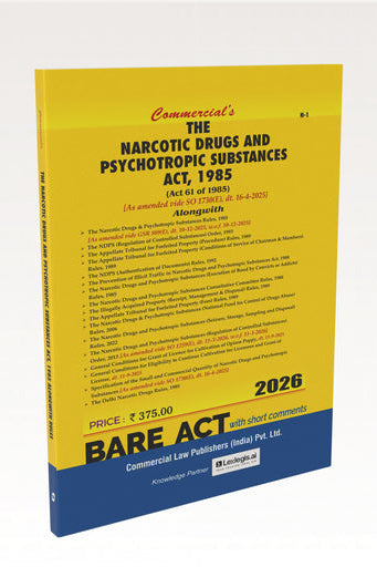 Commercial's Narcotic Drugs & Psychotropic Substances Act,1985 Bare Act book - BuyTestSeries.in