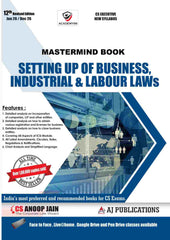 CS Executive Mastermind Book Setting Up of Business Industrial & Labour Laws by CS Anoop Jain