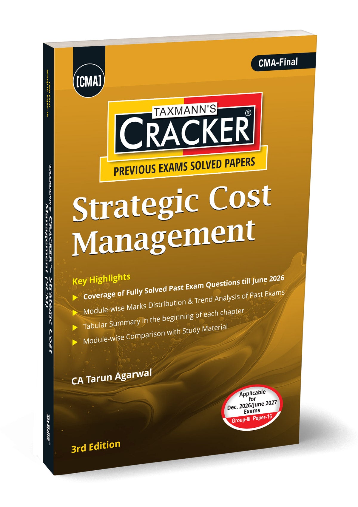Taxmann Cracker - Strategic Cost Management (SCM) Book for CMA Final by Tarun Agarwal