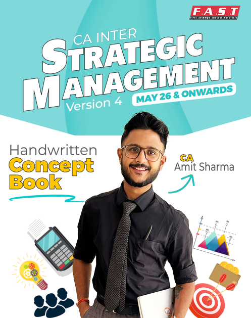 CA Inter Strategic Management Handwritten Concept Book and Question Bank Book by CA Amit Sharma