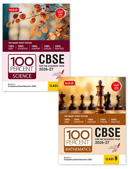 100 Percent NCERT and CBSE Class 9 - Science & Mathematics Combo By MTG Learning