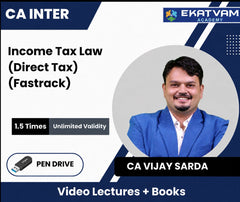 CA Inter Income Tax Law (Direct Tax) (Fastrack) Video Lectures by CA Vijay Sarda (Pendrive, 1.5 Views, Unlimited Validity)