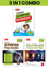 Class 8 International Science Olympiad (ISO) Workbook, Prep-Guide and Previous Years Papers (PYQs) with Mock Test Paper – SOF Olympiad Books (3 IN 1 COMBO) By MTG Learning