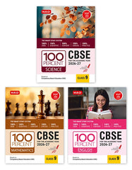 100 Percent NCERT and CBSE Class 9 - Science, Mathematics & English Combo By MTG Learning