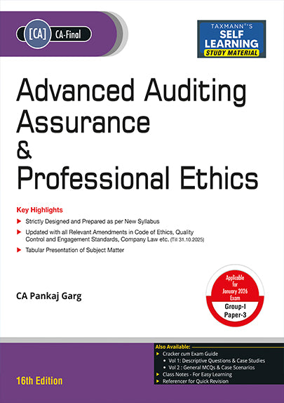 Taxmann's CA Final Full Combo Advanced Auditing Assurance & Professional Ethics (Class Notes + Cracker + Study Material + Referencer - Set of 4 Books) By CA Pankaj Garg