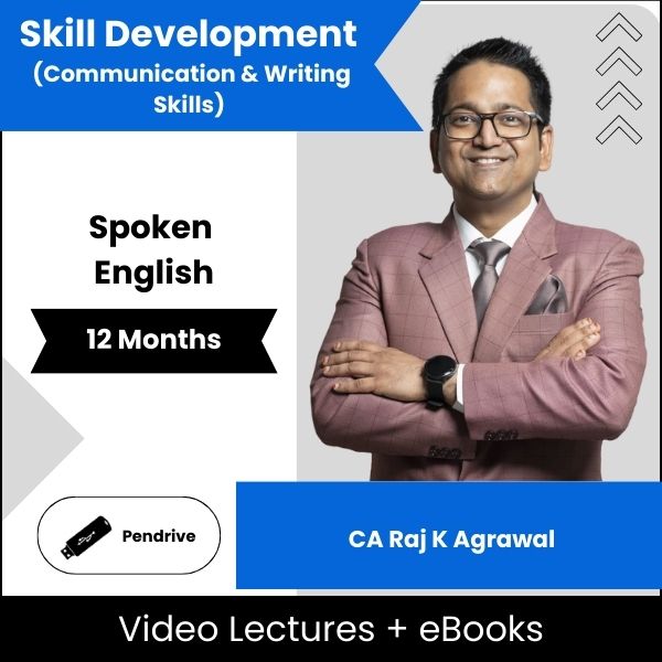 Skill Development (Communication & Writing Skills) Spoken English Video Lectures By CA Raj K Agrawal (Pendrive + eBooks, 12 Months)