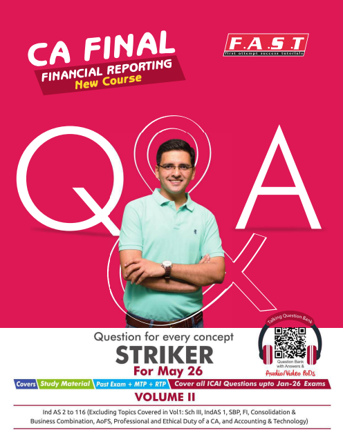 CA Final FR Striker Book (Set of 2 Volumes) & MCQs with PODs by CA Sarthak Jain