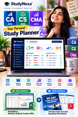 StudyNexa Exam Planner Pro AI – CA, CS & CMA Exam Preparation & Study Planner