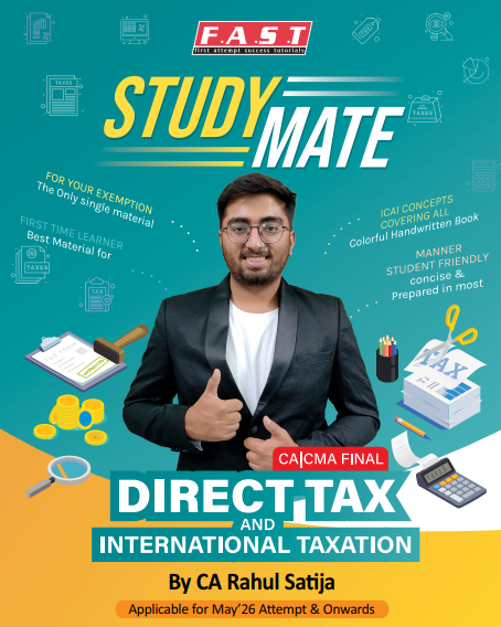 CA Final Direct Tax and International Taxation Study Mate by CA Rahul Satija