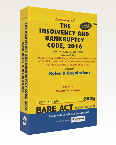 Commercial's The Insolvency & Bankruptcy Code, 2016 alongwith Rules & Regulations - Bare Act book