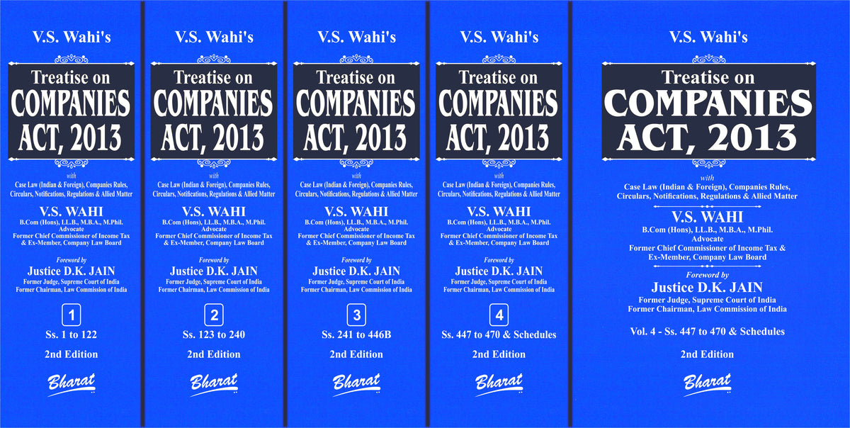 Bharat’s Treatise on Companies Act, 2013 (Set of 4 Volumes) by V.S. Wahi