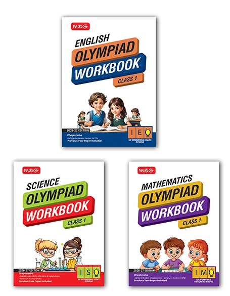 Class-1 ISO-IMO-IEO (Science, Mathematics and English) Olympiad Workbook Combo By MTG Learning