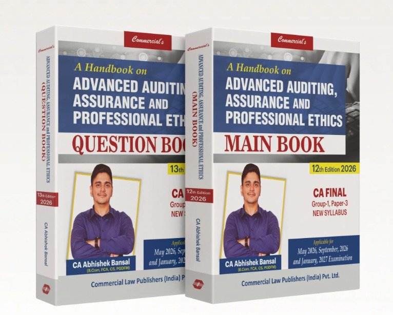 Commercial's A Handbook on Advanced Auditing, Assurance and Professional Ethics Combo (Main Book + Question Book) for CA Final by CA Abhishek Bansal