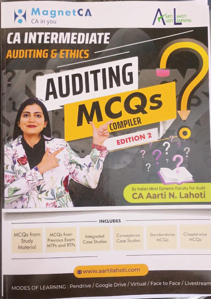 CA Inter Auditing & Ethics MCQ Book by CA Aarti Lahoti