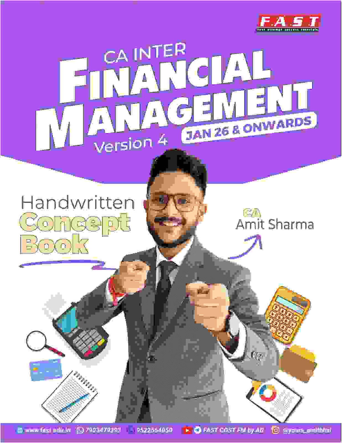 CA Inter Financial Management Handwritten book by CA Amit Sharma
