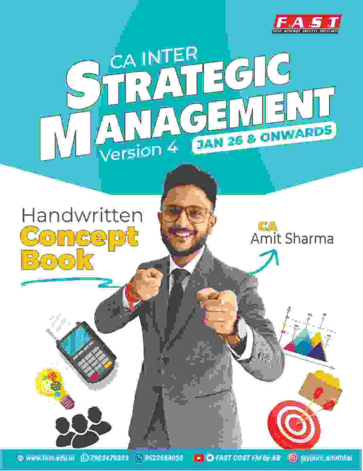 CA Inter Strategic Management (Handwritten Notes) book by CA Amit Sharma