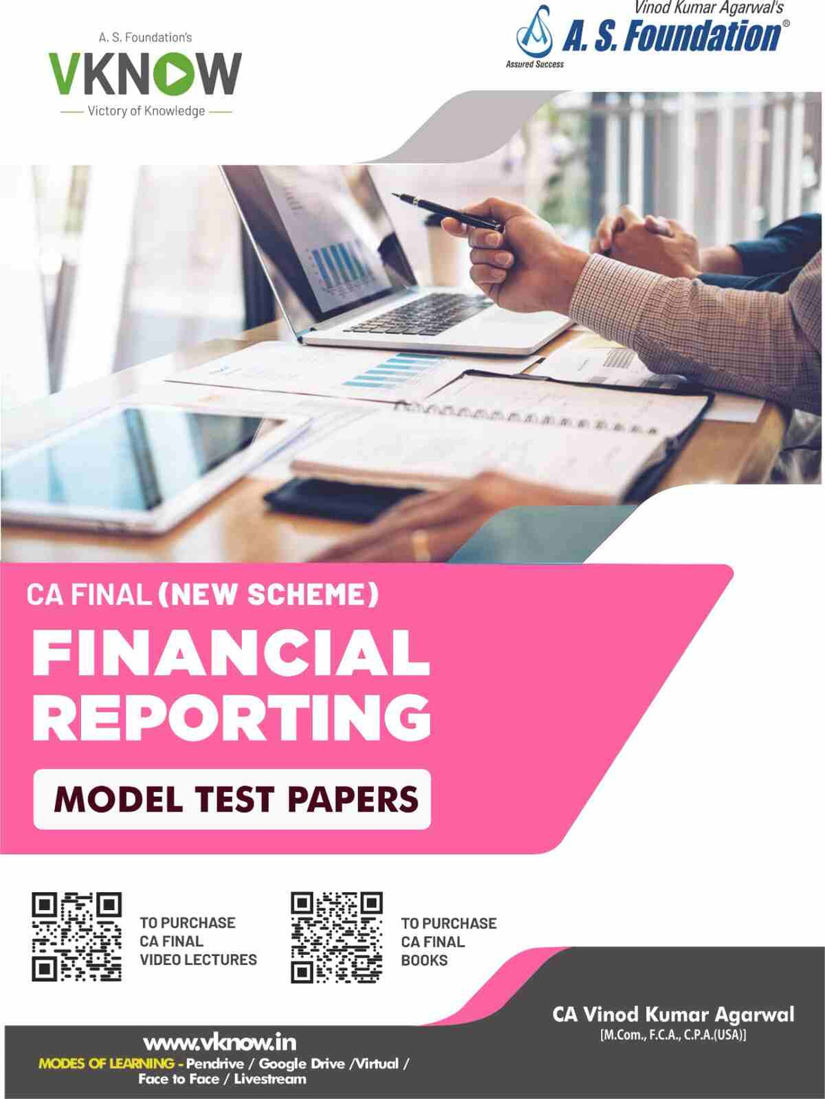 CA Final Financial Reporting Model Test Paper Book by CA Vinod Kumar Agarwal