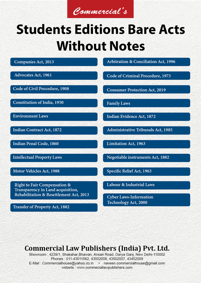 Commercial's AIBE Bare Acts Combo without Notes (Set of 22 Books)