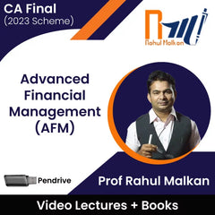 CA Final (2023 Scheme) Advanced Financial Management (AFM) Video Lectures by Prof Rahul Malkan (Pen drive + Books)