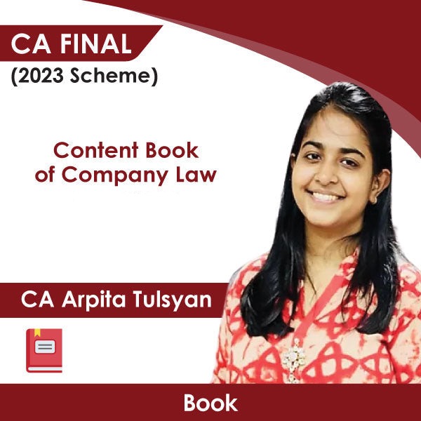 CA Final (2023 Scheme) Content Book of Company Law by CA Arpita Tulsyan
