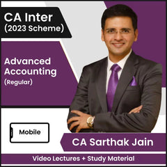 CA Inter (2023 Scheme) Advanced Accounting (Regular) Video Lectures by CA Sarthak Jain (Mobile)